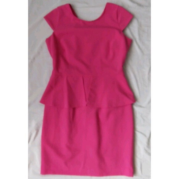 Worthington Dresses & Skirts - Worthington Pink Peplum Dress Pink Sleeveless Barbie Womens Size 6P
